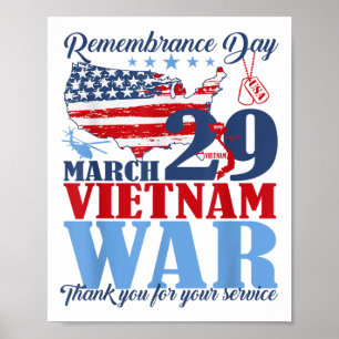 Affiche Jour du Souvenir 29 mars Vétéran de la guerre du V