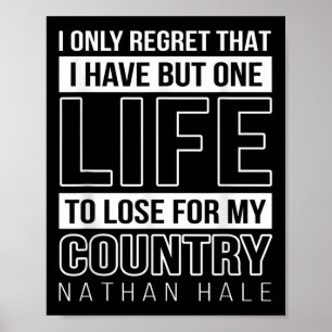 Affiche Jour du Souvenir 4 juillet Citation patriotique Un