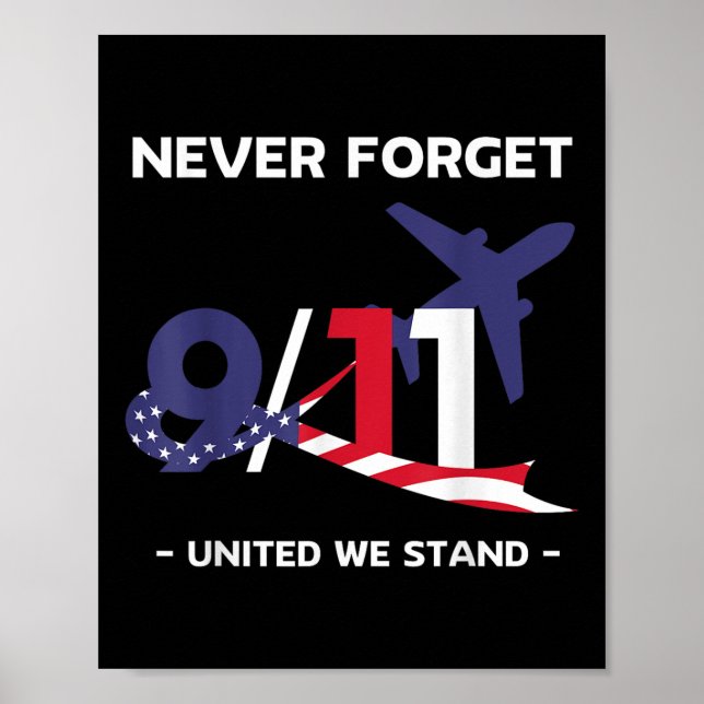Affiche Jour du souvenir du 11 septembre 2001 à ne jamais  (Devant)