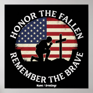 Affiche Jour du Souvenir Patriotique Honneur aux Morts Age