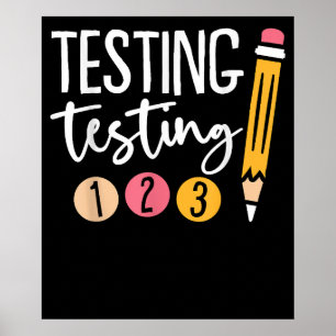 Affiche Jour du test noir pour l'enseignant de la maternel