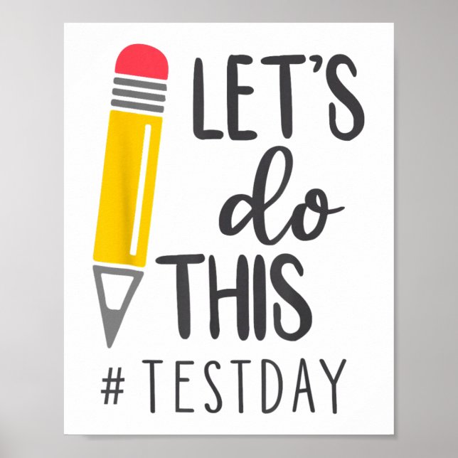 Affiche Jour Enseignant Lit Faire Ce Jour Test État Test T (Devant)