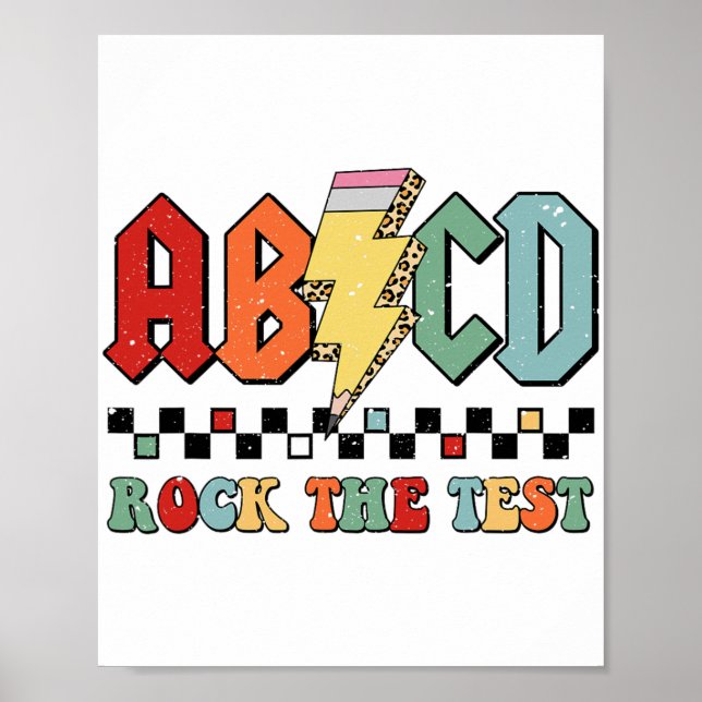 Affiche Jour Enseignant Motivation Étudiant Retro Rock The (Devant)