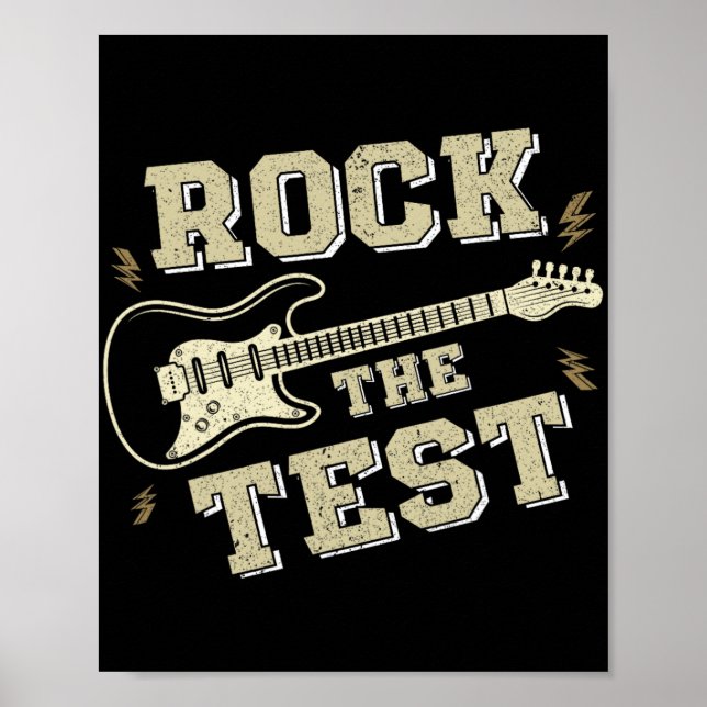 Affiche Jour Enseignant Rock Le Test Guitare Enseignant Te (Devant)