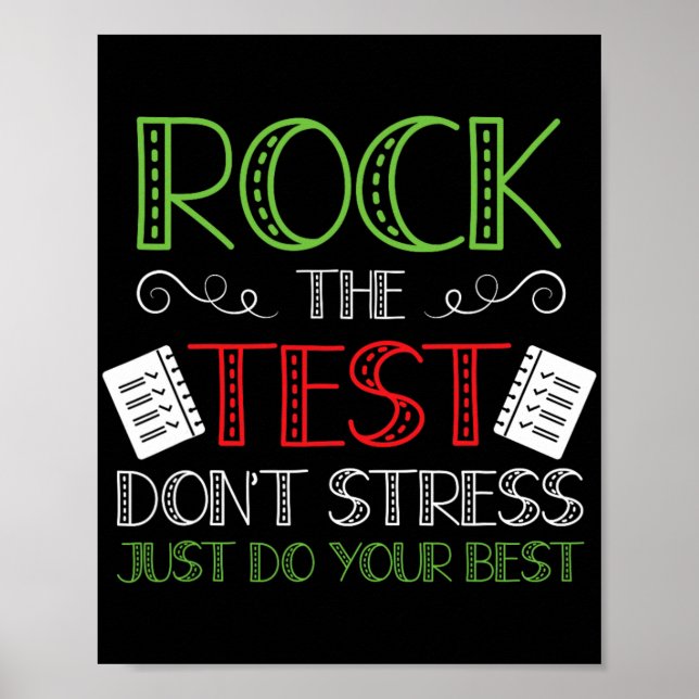 Affiche Jour Faites votre meilleur État Test Enseignant Ga (Devant)