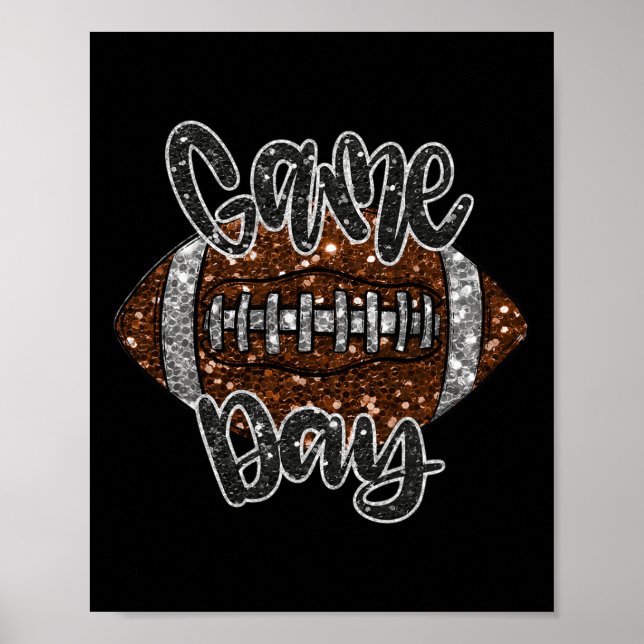 Affiche Jour Football Bling Bling Football Lover Automne (Devant)