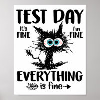 Jour Funny Stress Chat Enseignant Enfants Étudiant
