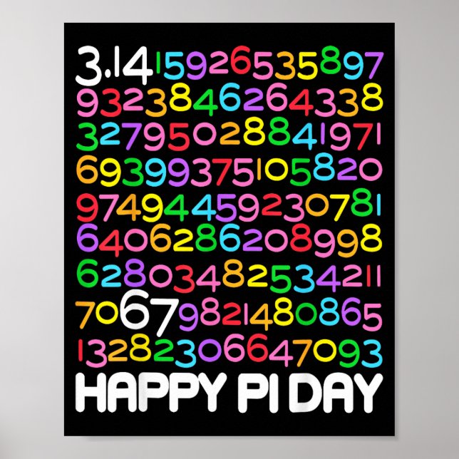 Affiche Jour heureux 3.14 amateur de maths 67 professeur d (Devant)