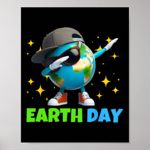 Affiche Jour heureux de la Terre Jour des terres amusant e