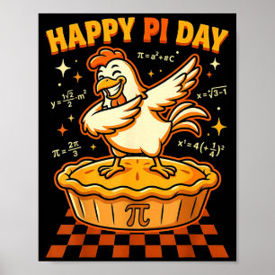 Affiche Jour heureux poulet pot jour gâteau amateur de mat
