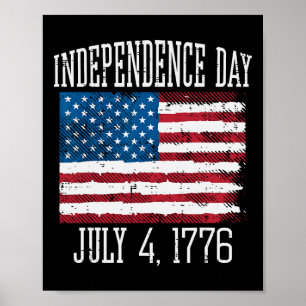 Affiche Jour Juillet 4 1776 4ème Juillet America Hommes Fe