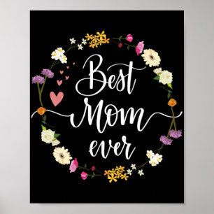 Affiche Jour Meilleure maman toujours Cadeaux de fille Fil