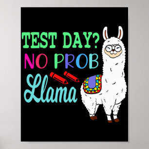 Affiche Jour No Prob Llama Jour d'essai Aucun problème Jou