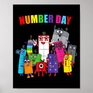 Affiche Jour numérique nombres mathématiques colorés éduca