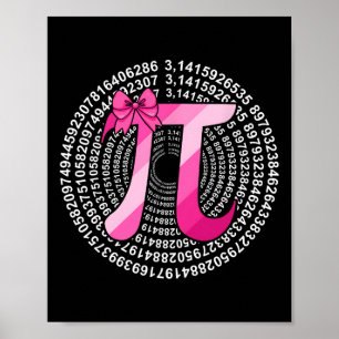 Affiche Jour Pi 3.14159 Symbole Pi Pi Rose Cute Science Et