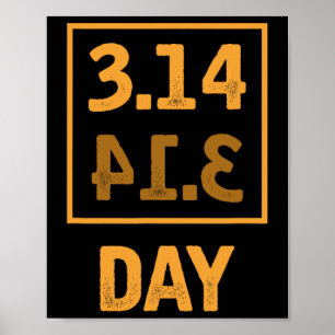 Affiche Jour Pi - 3,14 = Coïncidence À secteurs