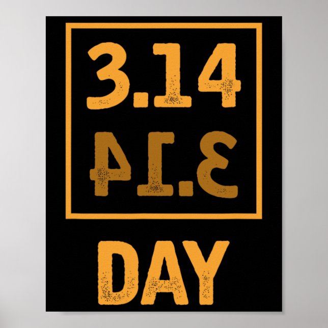 Affiche Jour Pi - 3,14 = Coïncidence À secteurs (Devant)