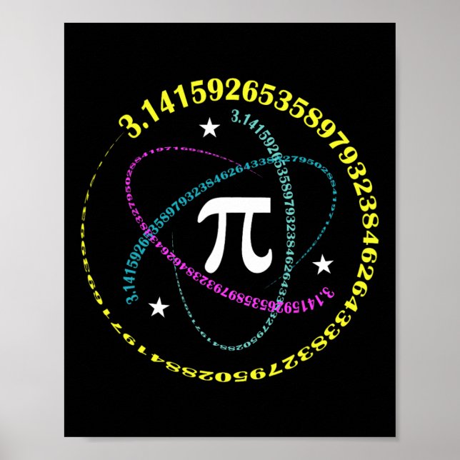 Affiche Jour Pi 3.14 Jour Pi Amusant Math Lover Joyeux Jou (Devant)