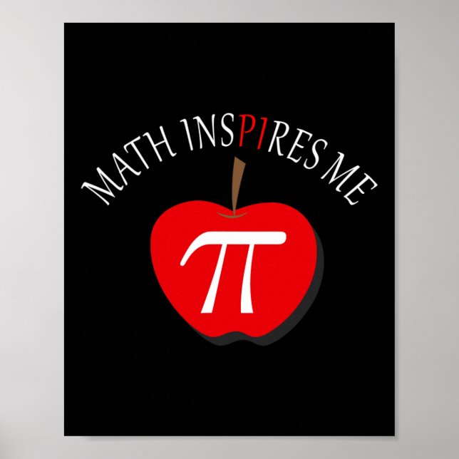Affiche Jour Pi 3.14 Les Maths Drôle M'Inspirent (Devant)
