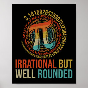 Affiche Jour Pi Math Lover Apparel Irrationnel Mais bien r