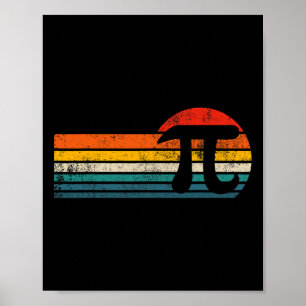 Affiche Jour Pi vintage Math Pun Mathématiques Symbole Pi 