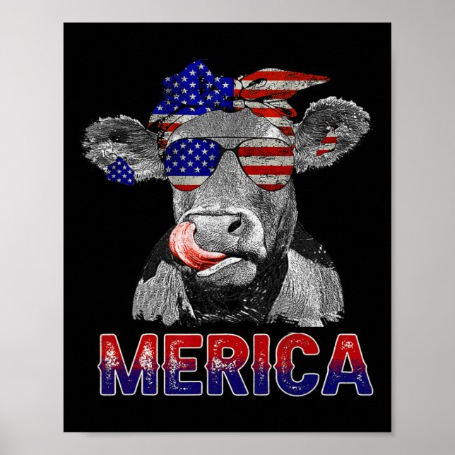 Affiche Jour Vache Merica 4 juillet Vaches amateurs (Devant)