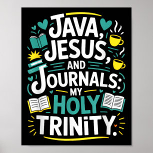 Affiche Journal Coffee Jésus Amoureux des Livres Chrétiens
