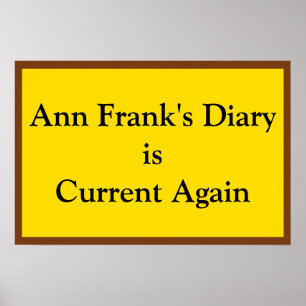 Affiche Journal d'Ann Frank actuel