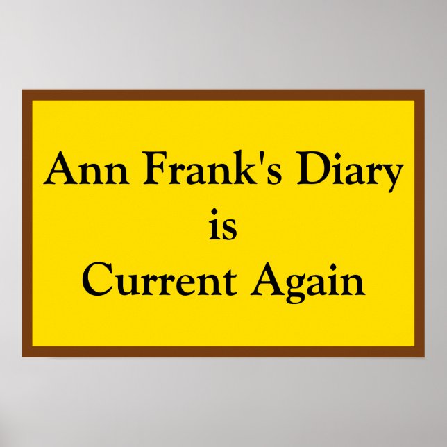 Affiche Journal d'Ann Frank actuel (Devant)