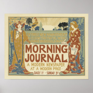 Affiche Journal du matin Un journal moderne