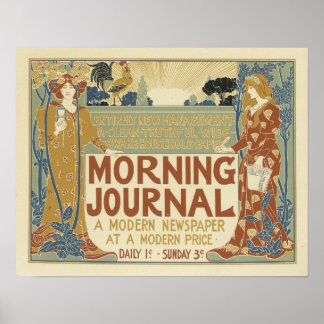 Affiche Journal du matin Un journal moderne