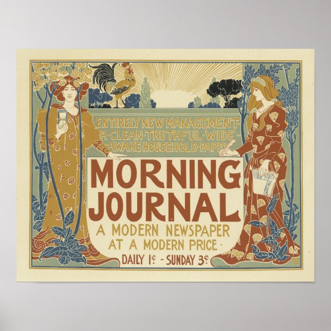 Affiche Journal du matin Un journal moderne (Devant)