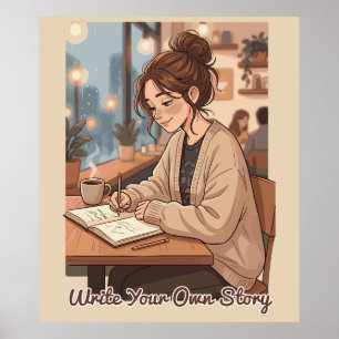 Affiche Journal Illustré pour Écrire Votre Propre Histoire