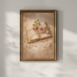 Affiche Journal Rose Vintage