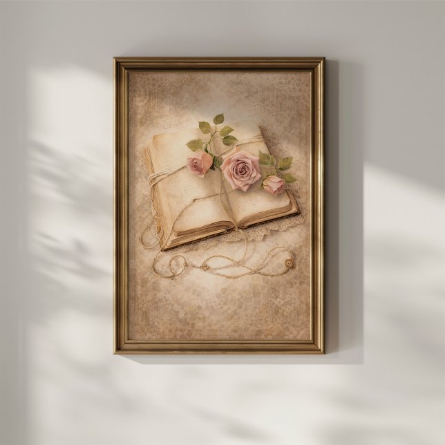 Affiche Journal Rose Vintage  (Créateur téléchargé)
