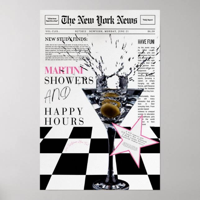 Affiche Journal tendance Wall Art (Devant)