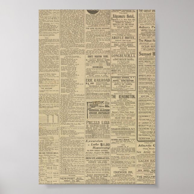 Affiche Journal vintage (Devant)