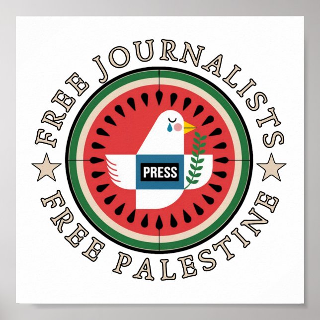 Affiche Journalistes libres Libérez la Palestine (Devant)