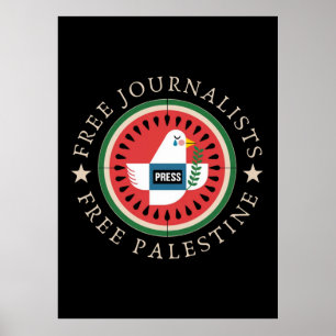 Affiche Journalistes libres Palestine libre