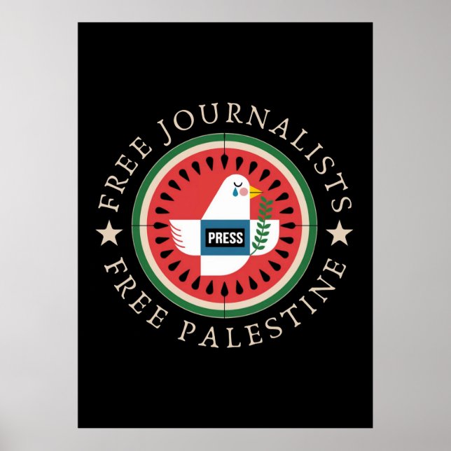 Affiche Journalistes libres Palestine libre (Devant)