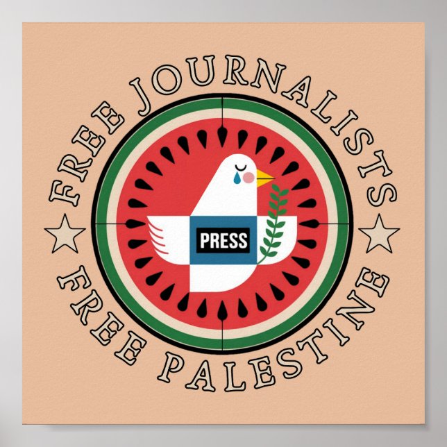 Affiche Journalistes libres Palestine libre (Devant)