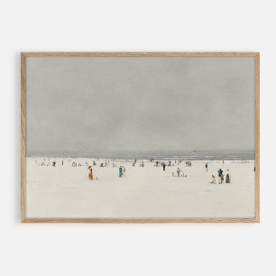 Affiche Journée à la plage. Vintage