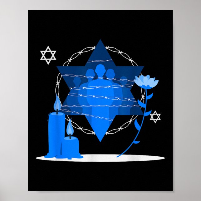 Affiche Journée commémorative de l'Holocauste - Yom Hashoa (Devant)