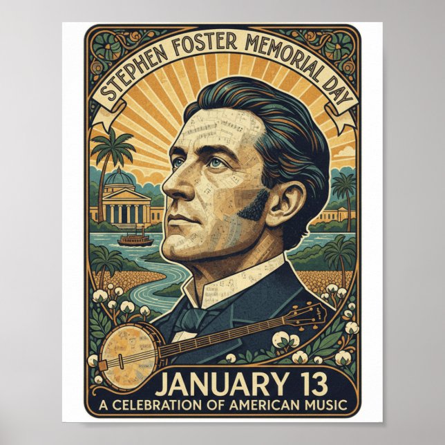 Affiche Journée commémorative Stephen Foster (Devant)