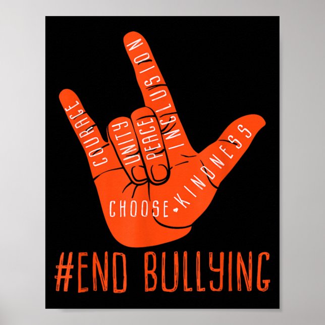 Affiche Journée contre l'intimidation Orange Kids 2022 Ant (Devant)