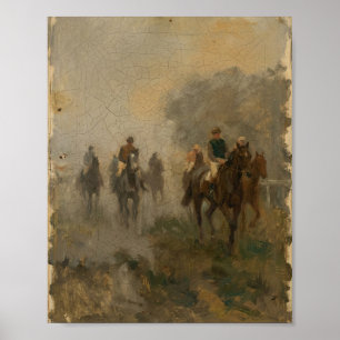 Affiche Journée de course vintage équestre II