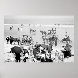 Affiche Journée de détente à Daytona Beach, Floride 1904
