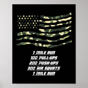 Affiche JournéE De La Mémoire EntraîNement Drapeau Des Eta