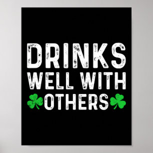 Affiche Journée de la Saint-Patrick adorable pour boire de