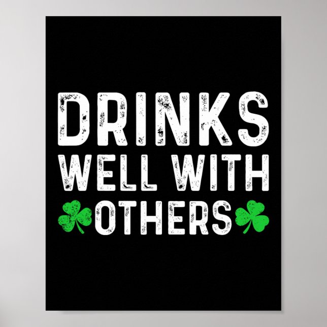 Affiche Journée de la Saint-Patrick adorable pour boire de (Devant)